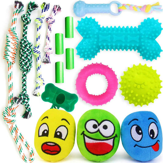 Puppy Playmates 16-Piece Teething & Play Toy Set
