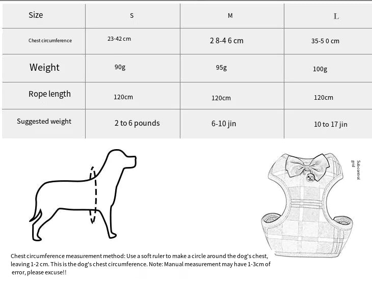 Chic Checkered Pet Harness & Leash